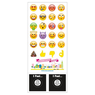 Mood Magnet | Rectangle | 3 1/2" x 8" | Emojis | .020" Thickness