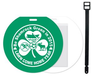 Jumbo Round Slip-In Pocket Plastic Golf/Bag Tag