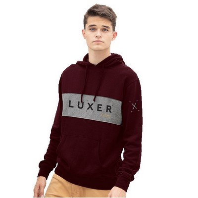 Premium Cotton Blocked Fleece Pullover Hoodie