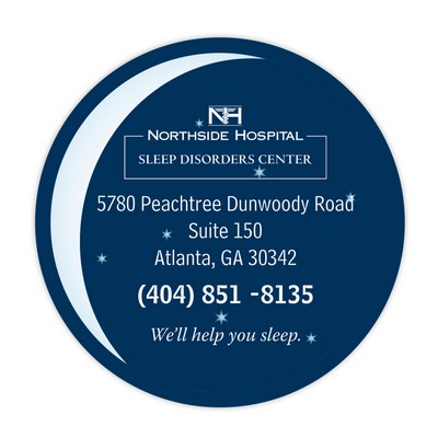USA Made Premium UV Window Micro-Suction Cling Decal (3"x3") Circle