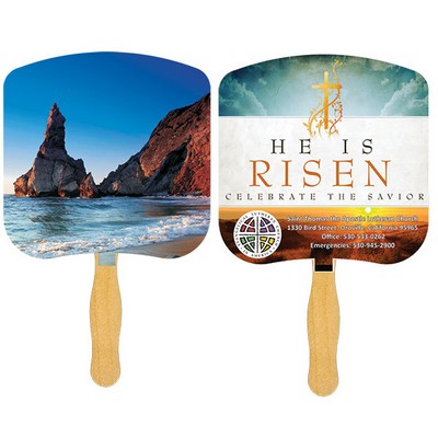 Religious Hand Fan/ Shoreline at Daytime