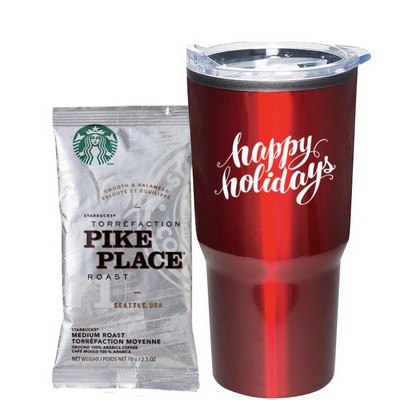 Stainless Tumbler with Coffee Gift Wrapped