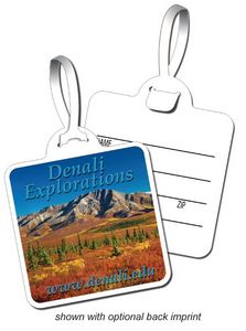 Square Plastic Easy-Lock� Bag Tag (Full Color)