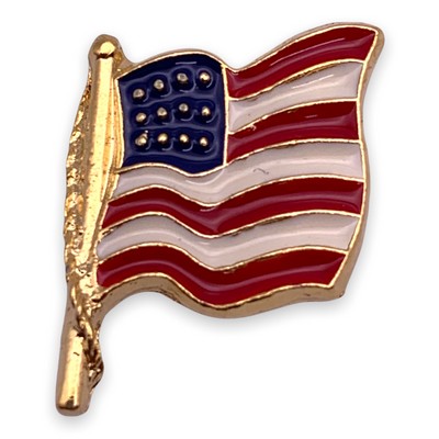 Cast American Flag Lapel Pin