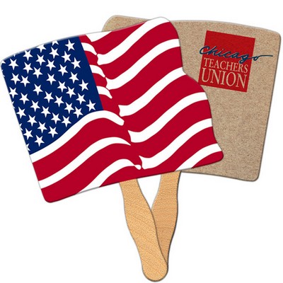 Wavy Flag Recycled Hand Fan