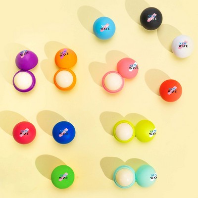 Lip Balm Ball with Moisturizer - Rubber Holder