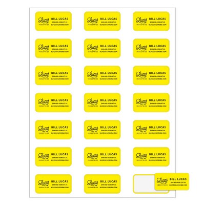 Quick & Colorful Sheeted Labels | Rectangle | 1" x 2"