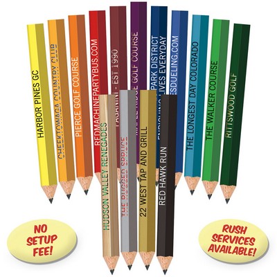 Gold Hexagon Golf Pencils