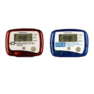 Imprinted Translucent Pedometers-from WellnessIncentivesPlus.com