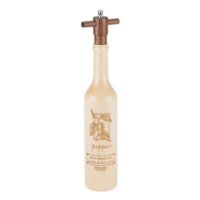 14" Maple Wood Wine Bottle Pepper Mill