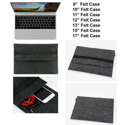 iBank(R) 8" Felt Sleeve Case with pocket for Tablet (Black)