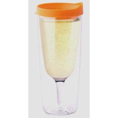 14 Oz. Double Wall Wine Tumbler w/ Floating Stem