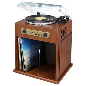 Studebaker Stereo Turntable w/Bluetooth® Receiver & Record Storage Cabinet