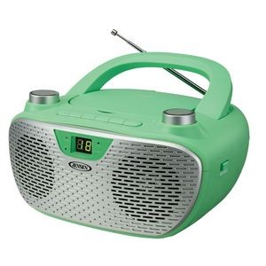 Jensen Audio Portable Stereo CD Player w/AM/FM Stereo Radio (Green)