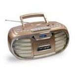 Studebaker Rose Retro Edge Big Sound Bluetooth® Boombox w/CD/Cassette Player-Recorder & AM/FM Radio