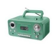 Studebaker Portable Bluetooth CD Player w/AM/FM Radio & Cassette Player/Recorder (Green)