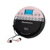 Studebaker Joggable Personal CD Player w/FM Transmission and FM PLL Radio (Black/Pink)