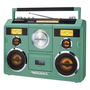 Studebaker Sound Station Portable Bluetooth® CD Player, Radio & Cassette Player (Teal Green)