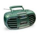 Studebaker Green Retro Edge Big Sound Bluetooth® Boombox w/CD/Cassette Player-Recorder & AM/FM Radio