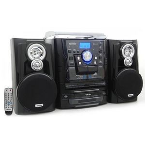Jensen Audio Bluetooth® Stereo Turntable w/3 CD Changer & Dual Cassette