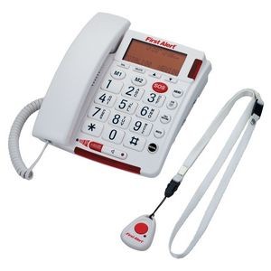 First Alert Big Button Telephone w/Emergency Key & Remote Pendant