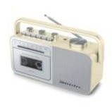 Studebaker Portable Cassette Player/Recorder w/AM/FM Radio (Gold)