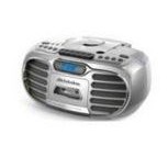 Studebaker Silver Retro Edge Big Sound Bluetooth® Boombox w/CD/Cassette Player-Recorder & Radio