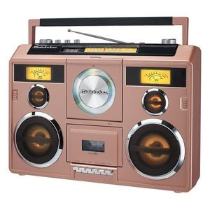 Studebaker Sound Station Portable Bluetooth® CD Player, Radio & Cassette Player (Rose Gold)