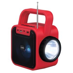 Jensen Portable Bluetooth Rechargeable Speaker,Radio, Light
