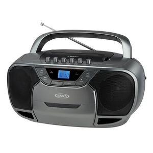 Jensen Audio Portable Stereo Compact Disc Cassette Player w/Radio (Gray)