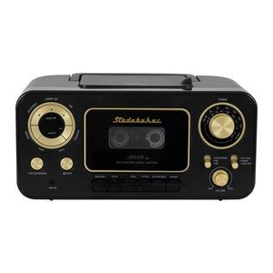 Studebaker Portable White CD Player w/AM/FM Radio & Cassette Player/Recorder