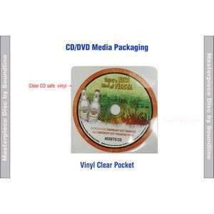 Silkscreen Printed & Replicated CD in Clear Vinyl Pocket (500+ quantity)