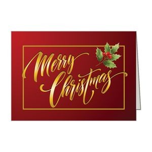 Christmas Holly Holiday Greeting Card