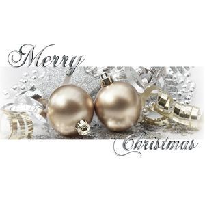 Silver & Gold Ornaments Greeting Card
