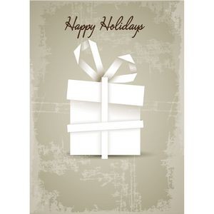 Grunge Gift Box Greeting Card