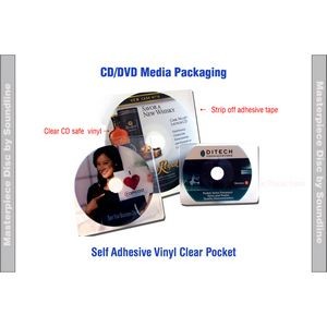 Silkscreen Printed Recordable DVDR (4.7GB) in Adhesive Backed Pocket (500+ quantity)