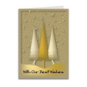 On Golden Trees Holiday Greeting Card