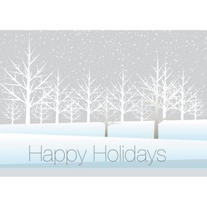 Trees with Snow Greeting Card