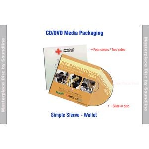 DVDR Blank Recordable Custom Printed (50 - 499 quantity) in Simple Sleeve/Wallet