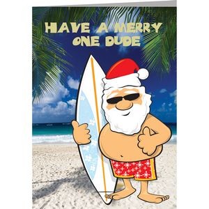 Surfin' Santa Greeting Card