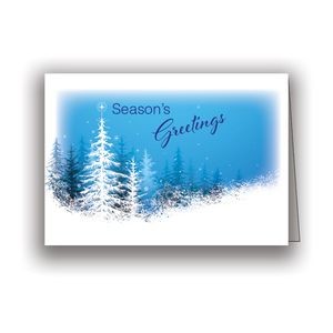 Blue Winter Holiday Greeting Card
