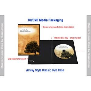 Silkscreen Printed & Duplicated/replicated CD in Black DVD/Amaray Case (500+ quantity)