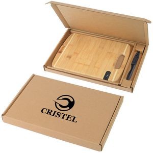 Bamboo Sharpen-It™ Cutting Board w/Knife Gift Box Set