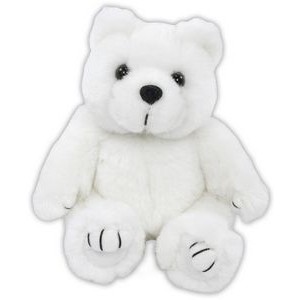 8" White Kirby Bear Stuffed Animal