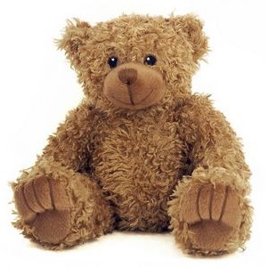 8" Brown Curly Bear Stuffed Animal