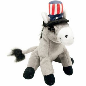 7" Donkey w/Demi Hat Stuffed Animal