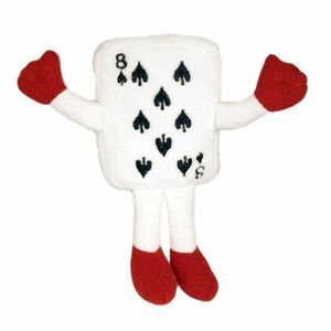 6" Playing Card 8 Of Spades Stuffed Toy