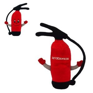7" Fire Extinguisher Stuffed Toy w/One Color Imprint