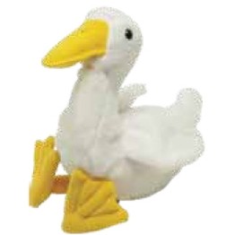 8" White Duck Stuffed Animal