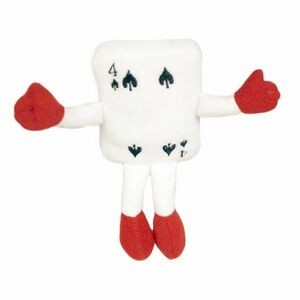 6" Playing Card 4 Of Spades Stuffed Toy